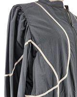 ラインアクセントギャザースリーブブルゾン