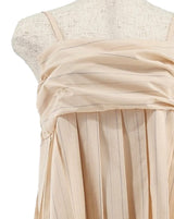 プリーツ加工ストライプキャミソール