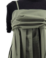 プリーツ加工ストライプキャミソール