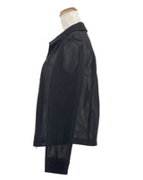 シースルーピコ刺繡ブルゾン