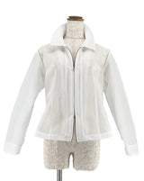 シースルーピコ刺繡ブルゾン