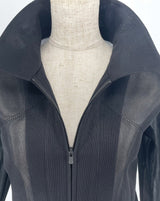 シースルーピコ刺繡ブルゾン