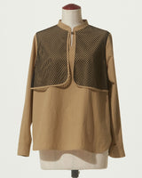 MESH LAYERED PULLOVER SHIRT