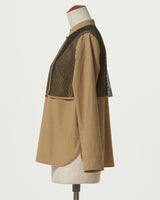 MESH LAYERED PULLOVER SHIRT