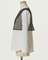 MESH LAYERED PULLOVER SHIRT