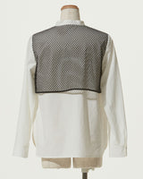 MESH LAYERED PULLOVER SHIRT