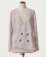 SHEAR BLOCK PLAID JACKET