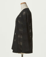 SHEAR BLOCK PLAID JACKET