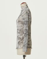 MARBLE PATTERN SHEAR TURTLE TOP