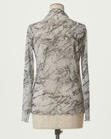 MARBLE PATTERN SHEAR TURTLE TOP