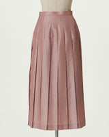 CHAMBRAY PLEATS SKIRT