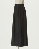 CHAMBRAY PLEATS SKIRT
