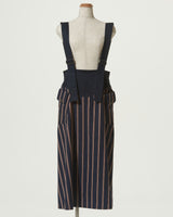 STRIPE OVERALLS SKIRT