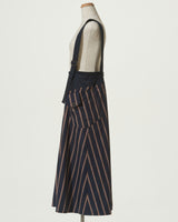 STRIPE OVERALLS SKIRT