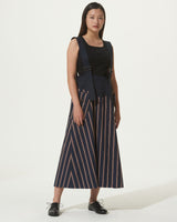 STRIPE OVERALLS SKIRT