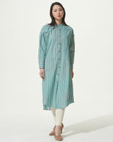 STRIPE LONG SHIRT DRESS