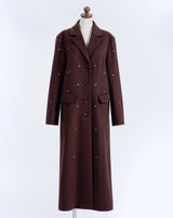 Dot Stitch Wool Long Coat