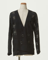 SHEAR BLOCK PLAID JACKET