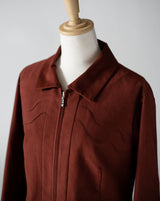 “Stratum” Suède Zip-up Jacket