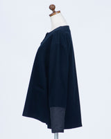 Suede Like Quilted Sleeve Pullover