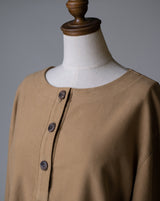 Suede Like Quilted Sleeve Pullover