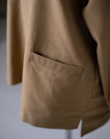 Suede Like Quilted Sleeve Pullover