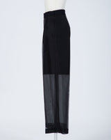 Layered Style Half Transparent Pants
