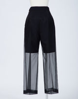 Layered Style Half Transparent Pants