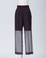 Layered Style Half Transparent Pants