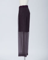 Layered Style Half Transparent Pants