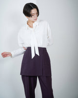 Skirt Layered Light Tweed Pants