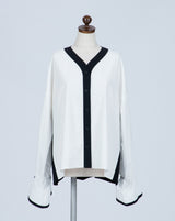 Drawstring Bicolor Blouse