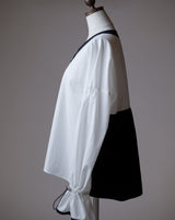 Drawstring Bicolor Blouse