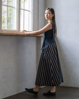 STRIPE OVERALLS SKIRT