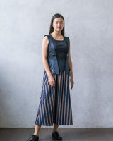 STRIPE OVERALLS SKIRT