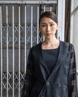 SHEAR BLOCK PLAID JACKET