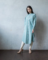 STRIPE LONG SHIRT DRESS