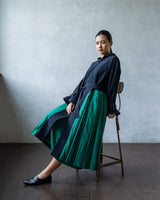 PLEATS FOODED LONG COAT