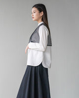 MESH LAYERED PULLOVER SHIRT