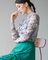 MARBLE PATTERN SHEAR TURTLE TOP