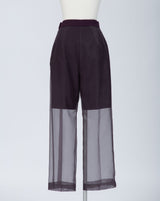 Layered Style Half Transparent Pants